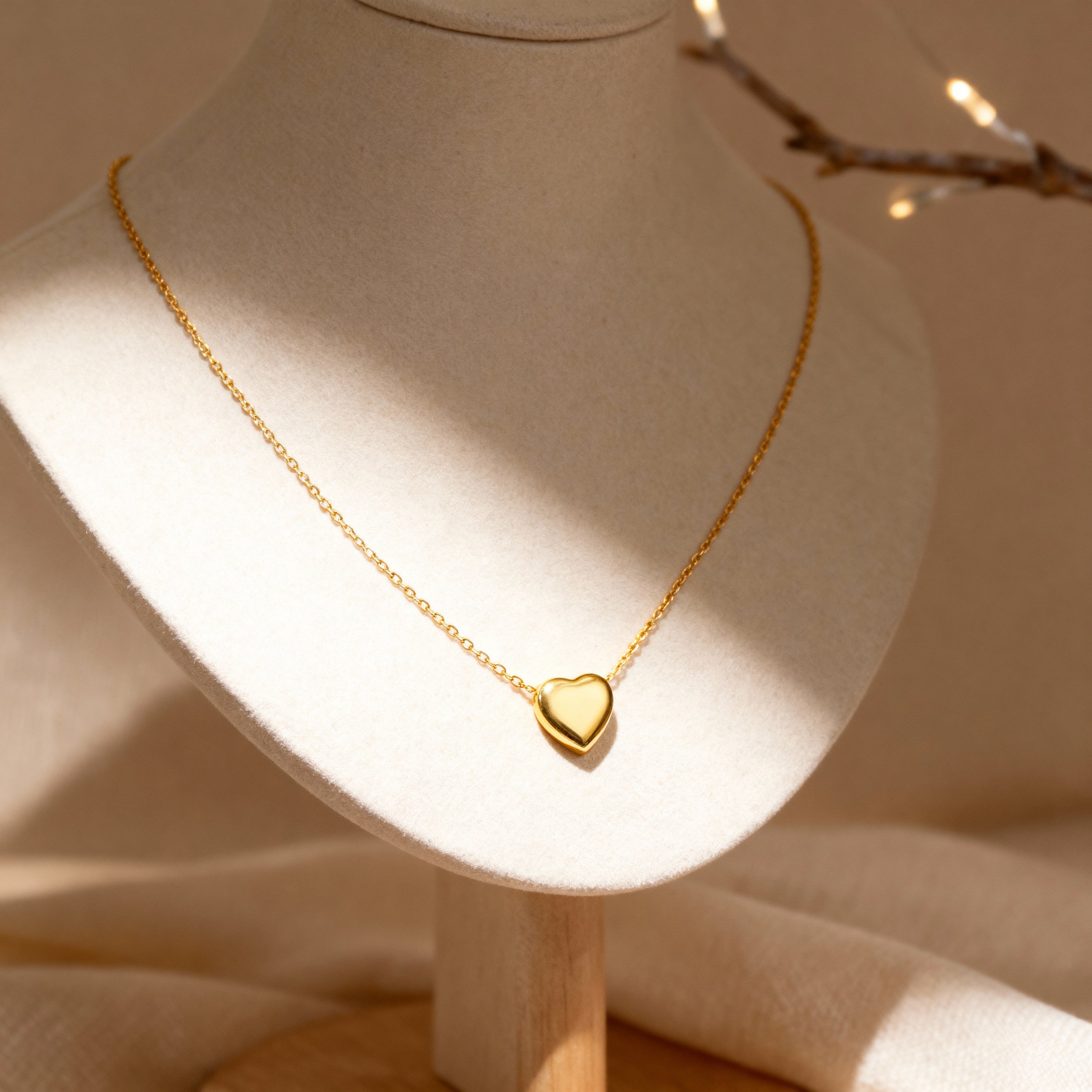 Eterna Heart Cremation Necklace | Gold