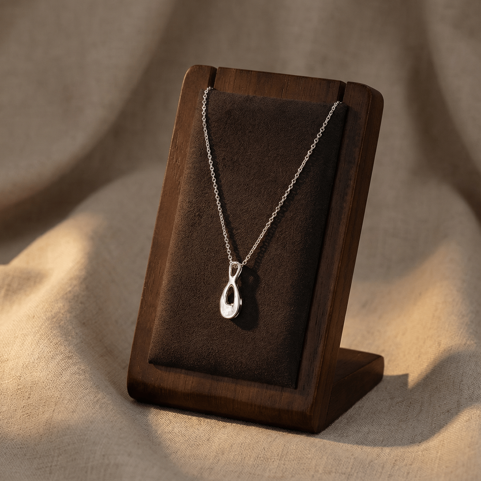 Infinity Cremation Pendant Necklace | Silver