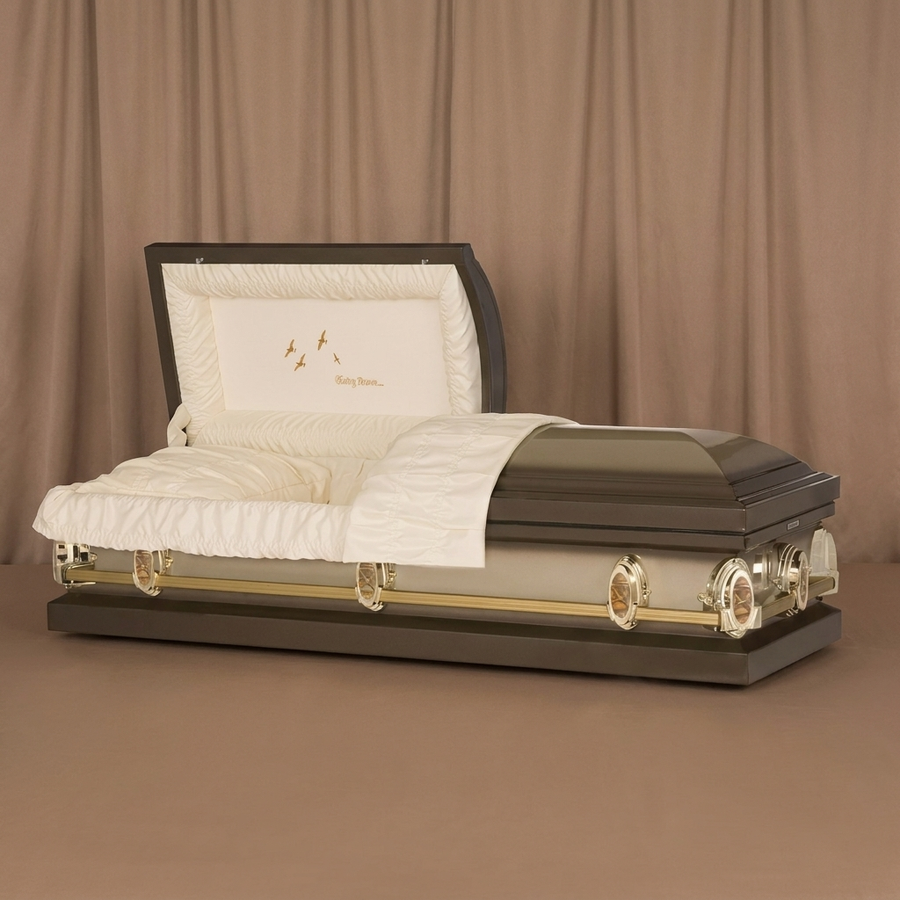 Homeward Sunset Gold Casket by Forever Casket