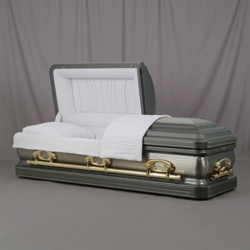 Premier Gunmetal Stainless Casket