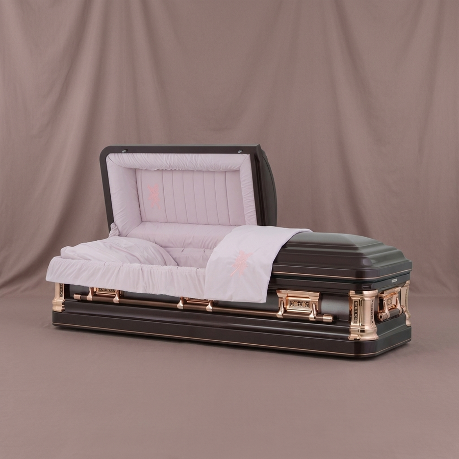 Somerset Natural & Plum Casket by Forever Casket