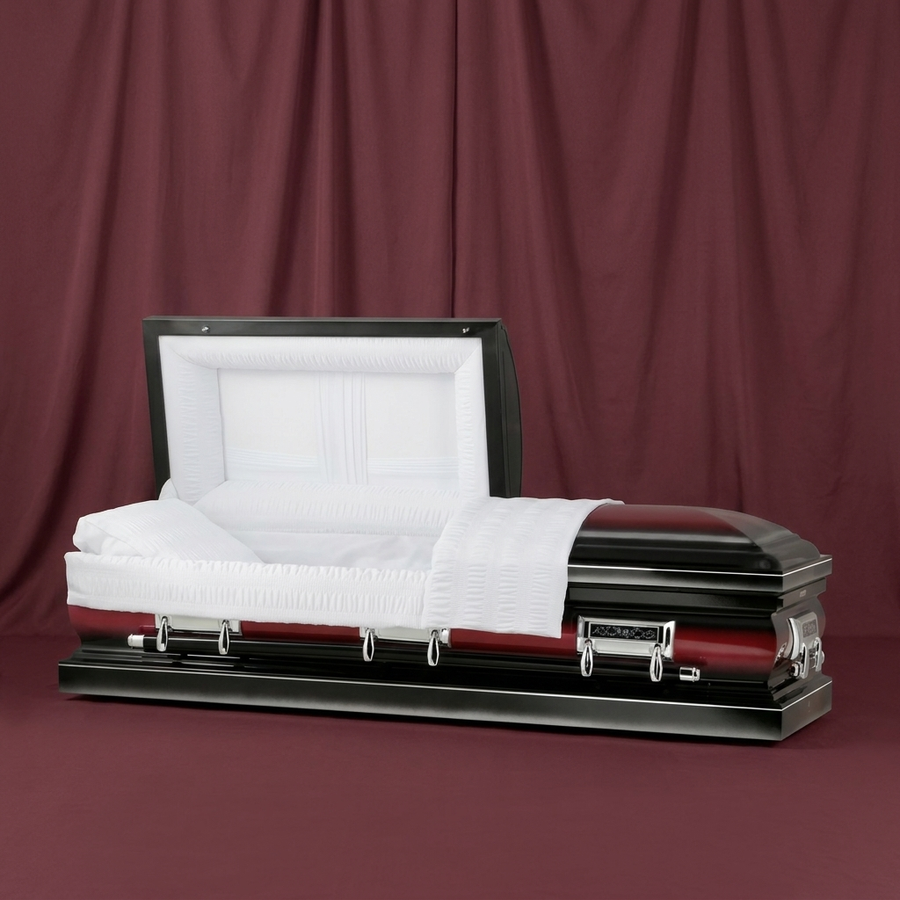 Trellis Red & Black Casket by Forever Casket