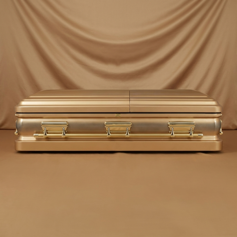 Heirloom Brushed Gold Casket