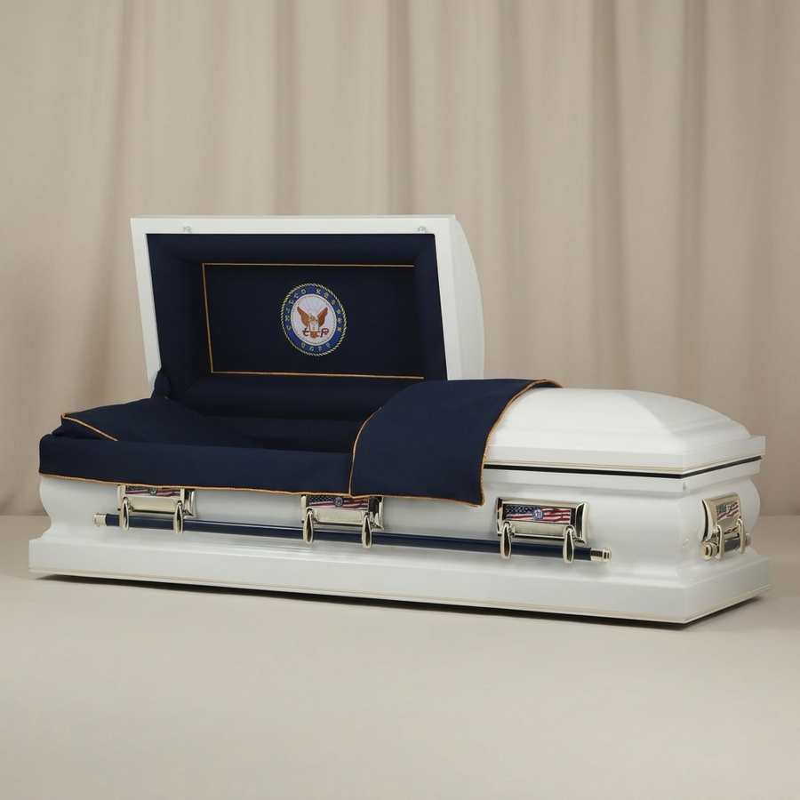 Tribute Navy Casket by Forever Casket