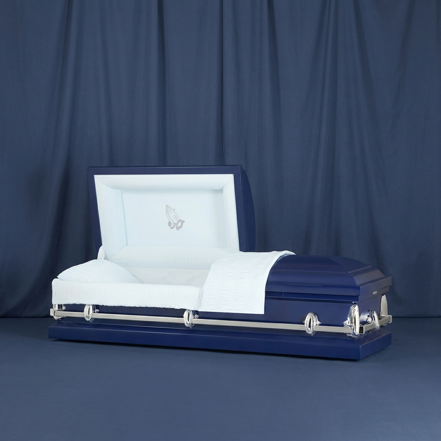 Devotion Navy Blue Casket by Forever Casket