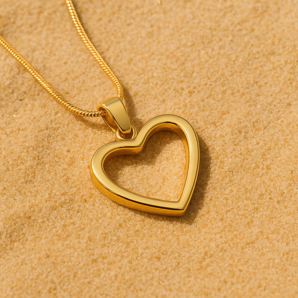 Hollow Heart Pendant Necklace