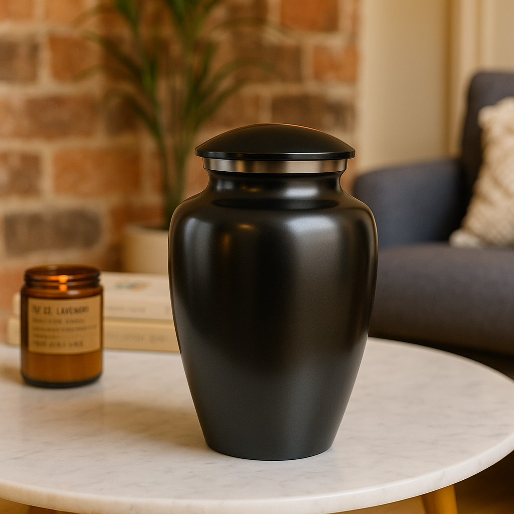 The Obsidian Crest Urn