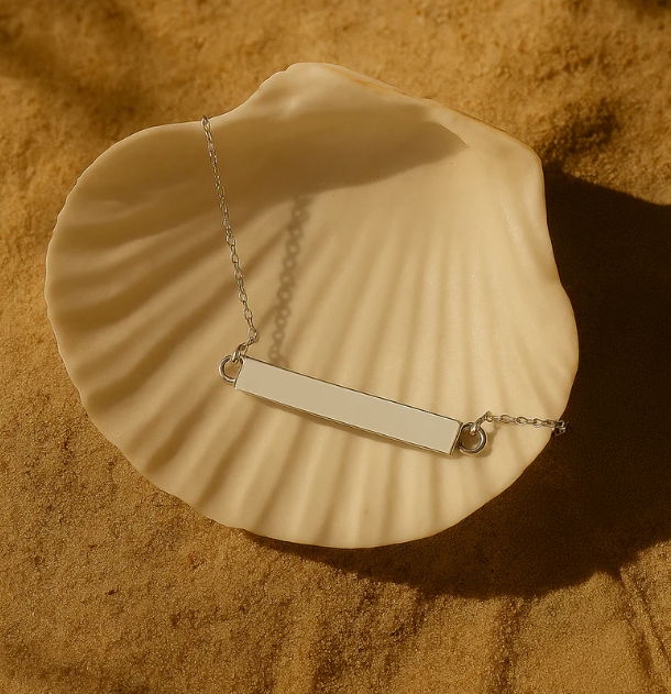 Horizontal Bar Cremation Necklace