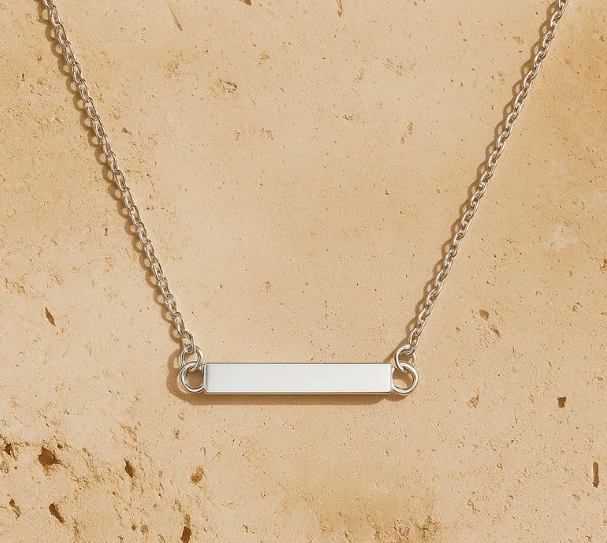 Horizontal Bar Cremation Necklace