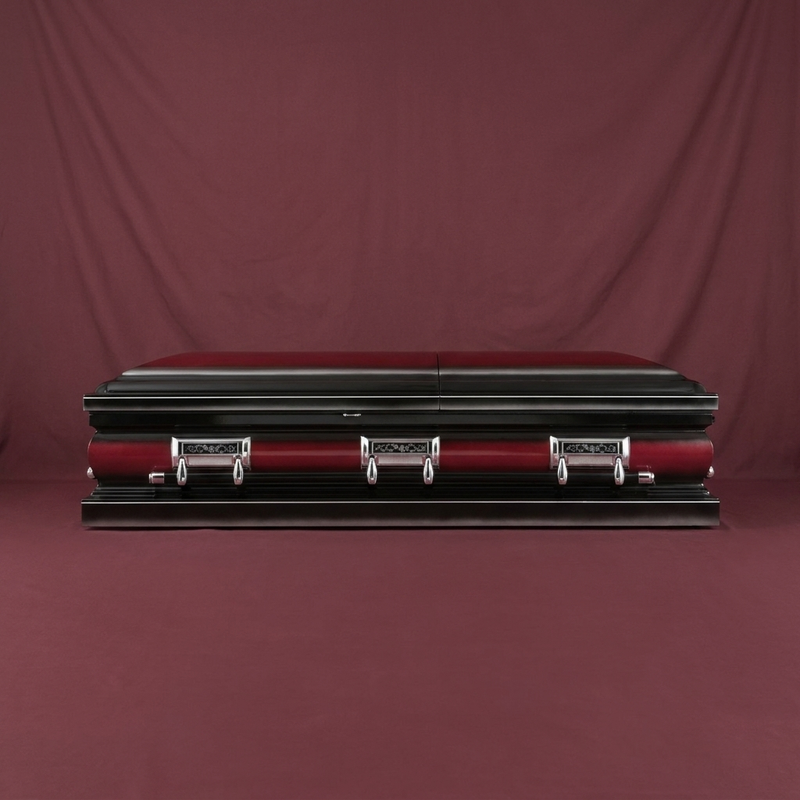 Trellis Red & Black Casket