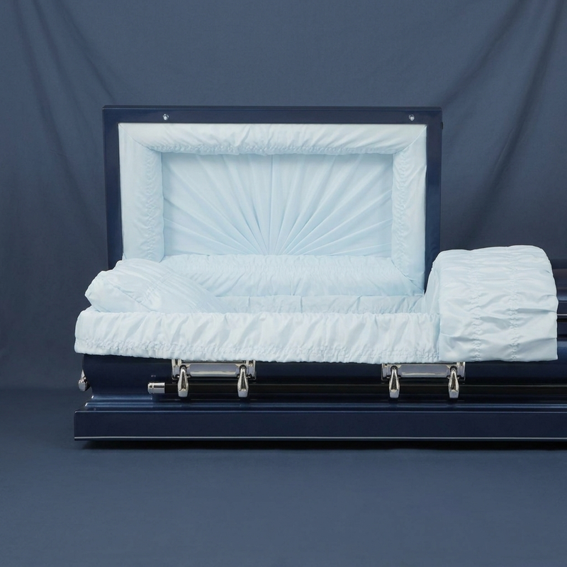 Trellis Neo Blue Casket — view 2