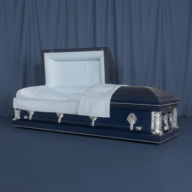 Concord Dark Blue Metallic Casket