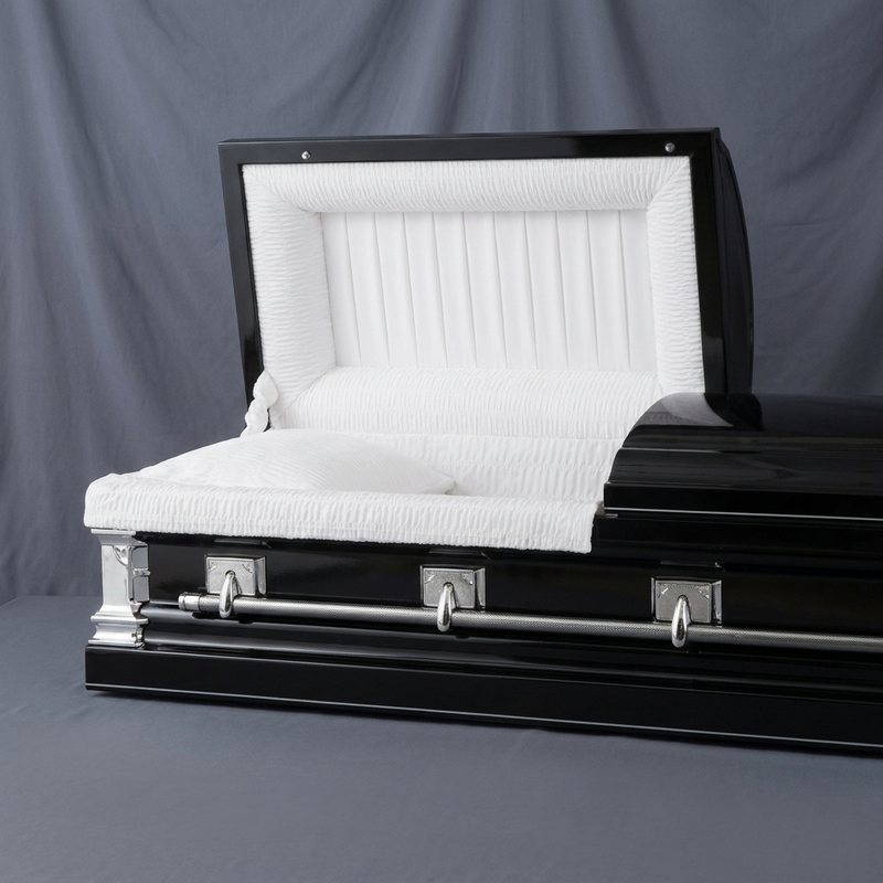 Artisan Natural & Black Casket