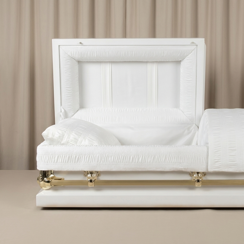 Regent White & Gold Casket — view 2