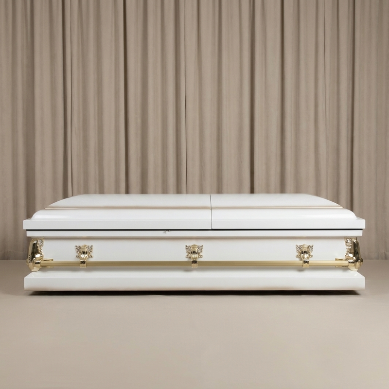 Regent White & Gold Casket