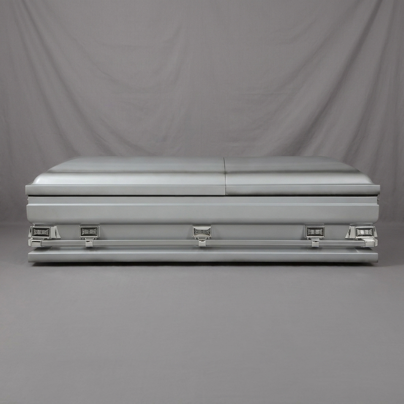 Grand Silver & Gunmetal Oversize Casket