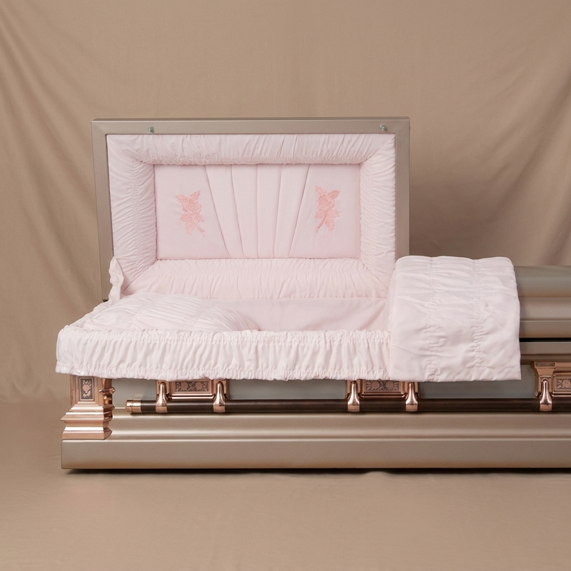 Legacy Coral & Russet Stainless Casket