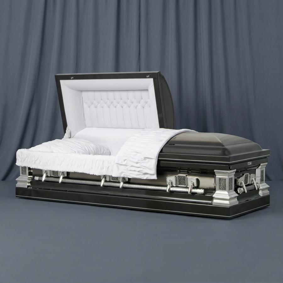 Legacy Black Stainless Casket by Forever Casket