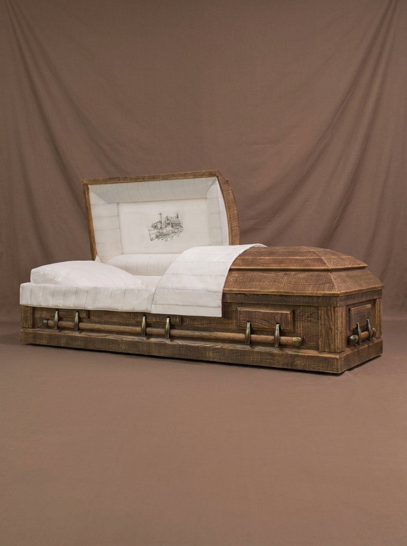 The Rustic Oak Casket