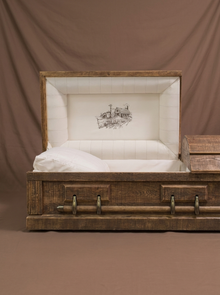 The Rustic Oak Casket