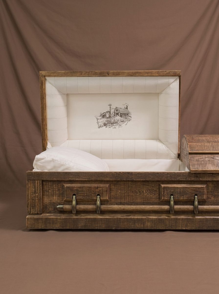 The Rustic Oak Casket