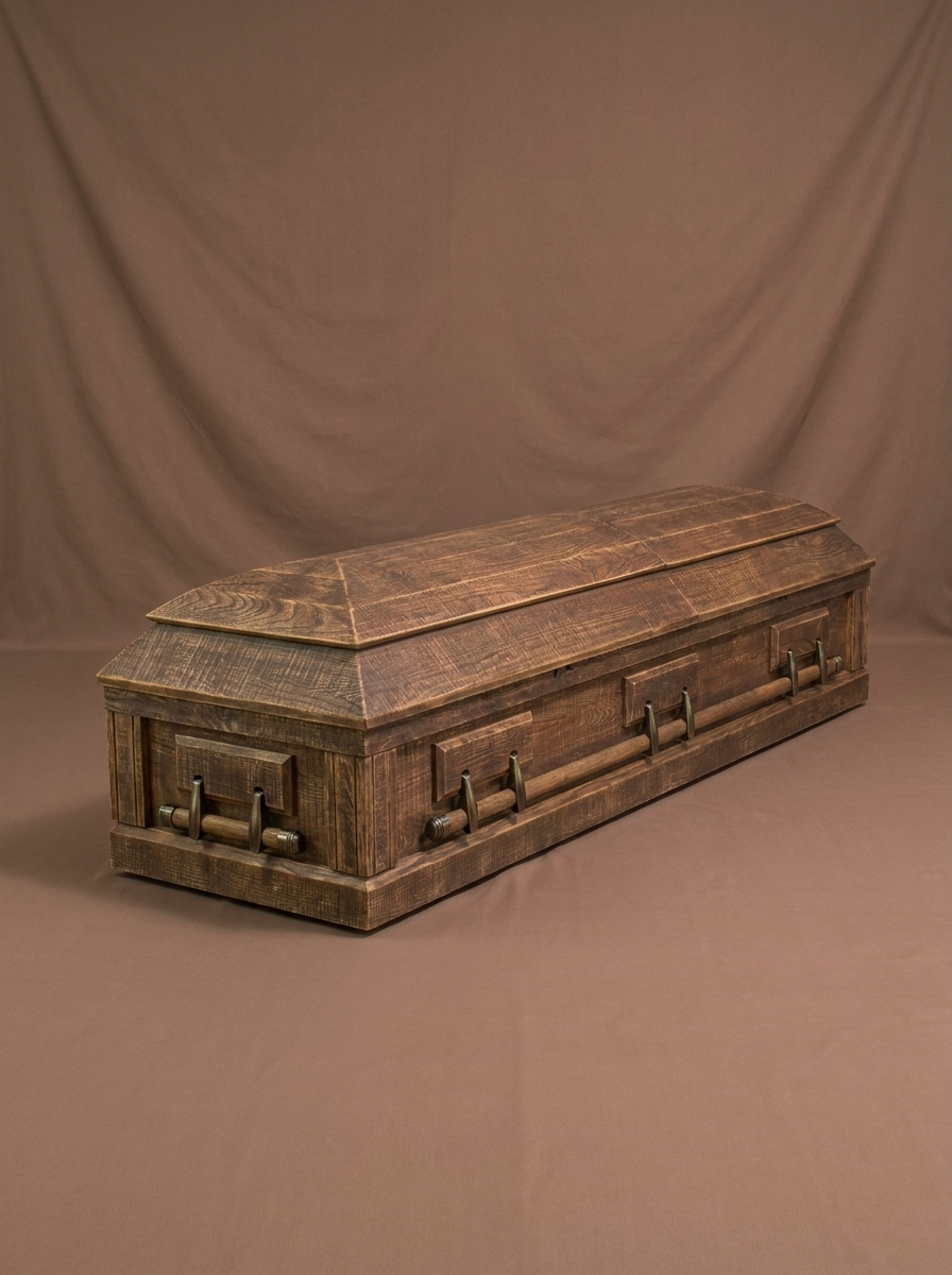 The Rustic Oak Casket