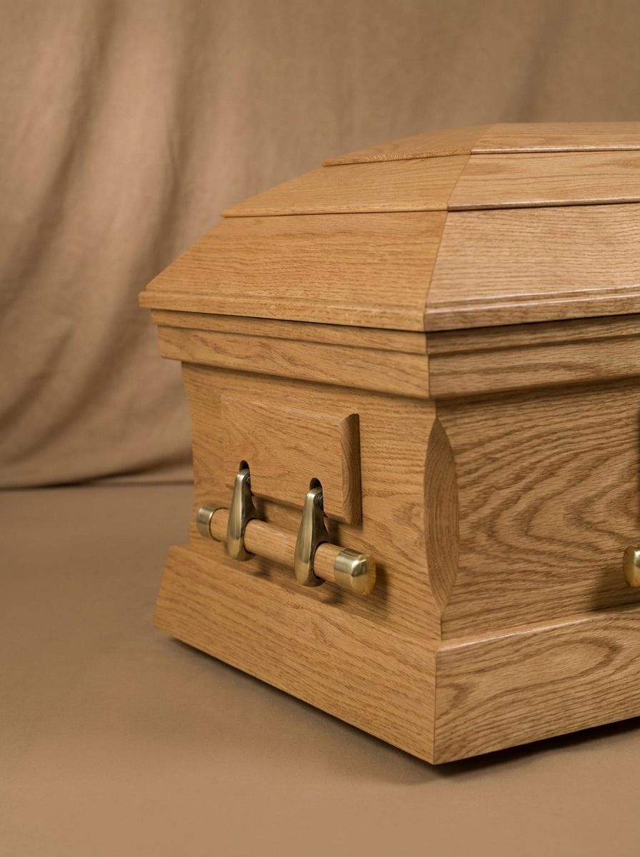 The Oval-Top Oak Casket