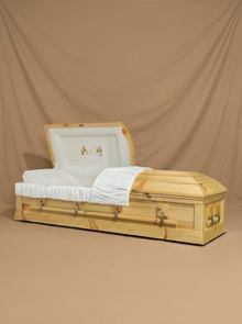The Forest Pine Casket (RECHECK SIZE AND PRICE)