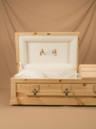 The Forest Pine Casket (RECHECK SIZE AND PRICE)