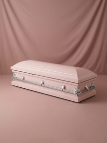Youth Casket-Pink & Silver