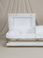Youth Casket-White & P.Gold