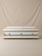 Youth Casket-White & P.Gold