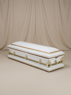Youth Casket-White & P.Gold
