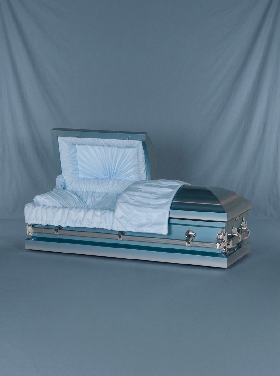 Guardian Powder Blue Youth Casket by Forever Casket