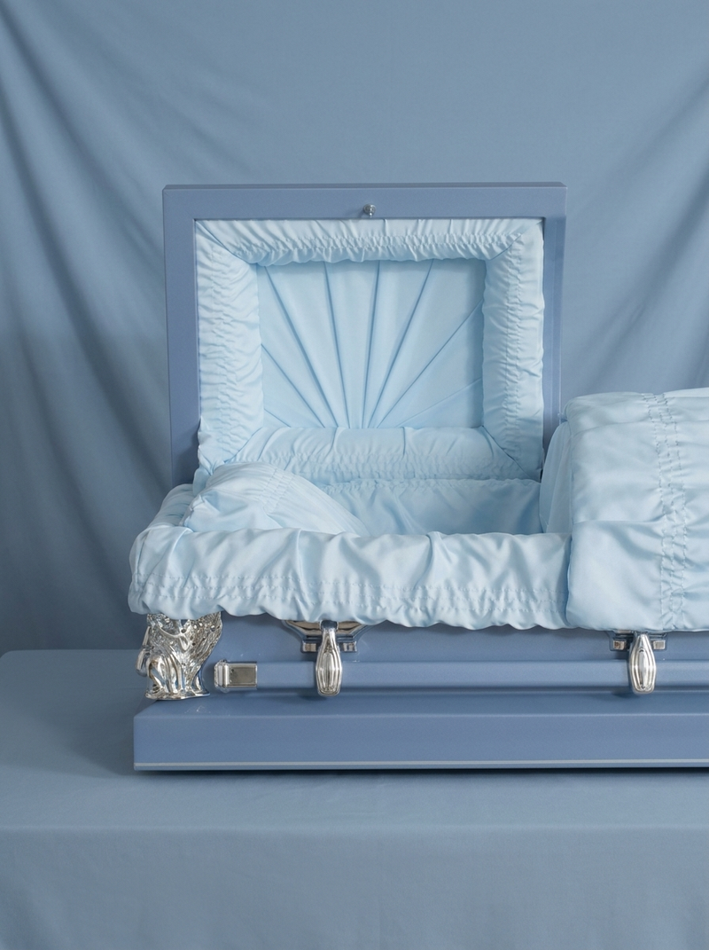 Angel Powder Blue Youth Casket — view 2