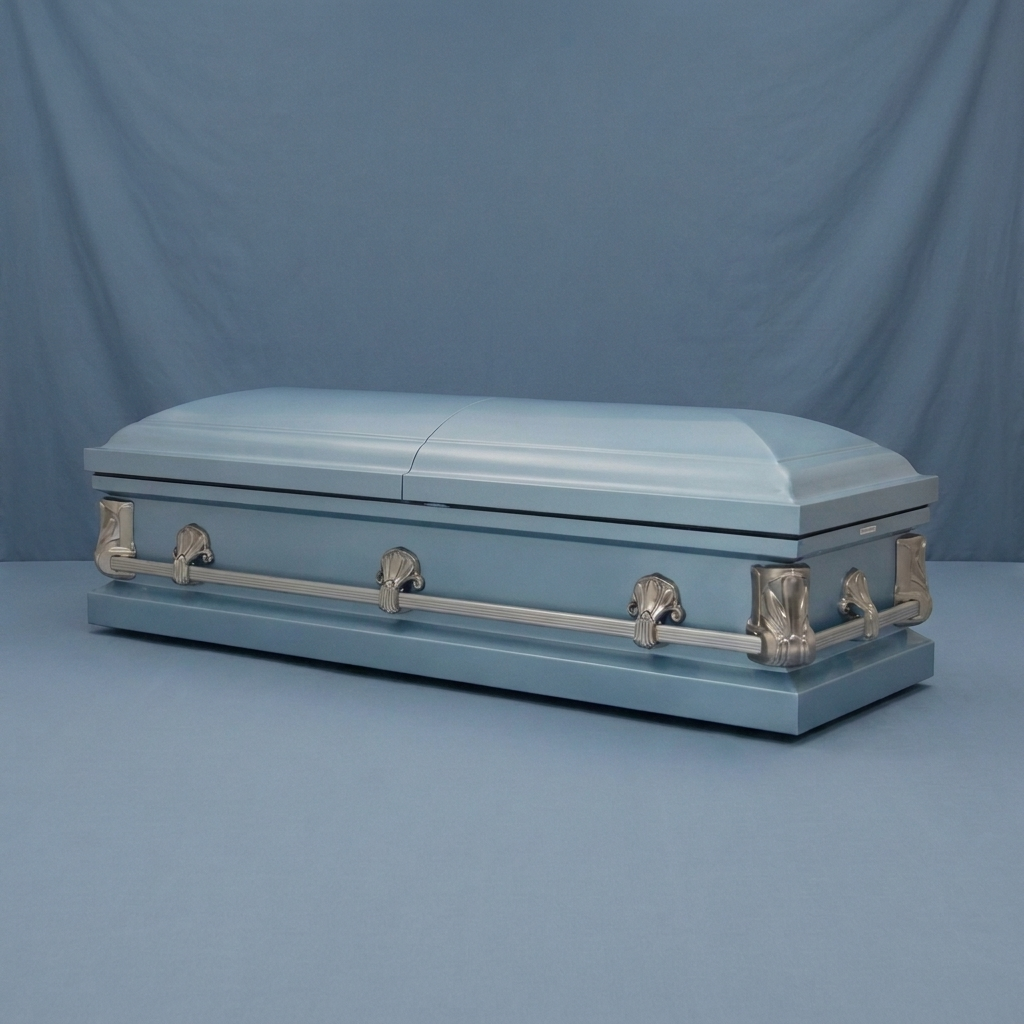 Stillwater Powder Blue Casket — view 5