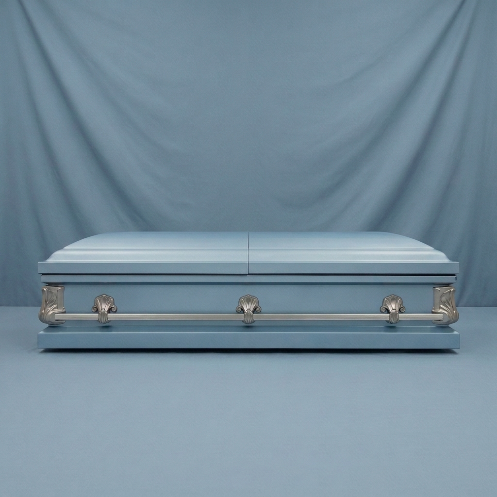 Stillwater Powder Blue Casket — view 4