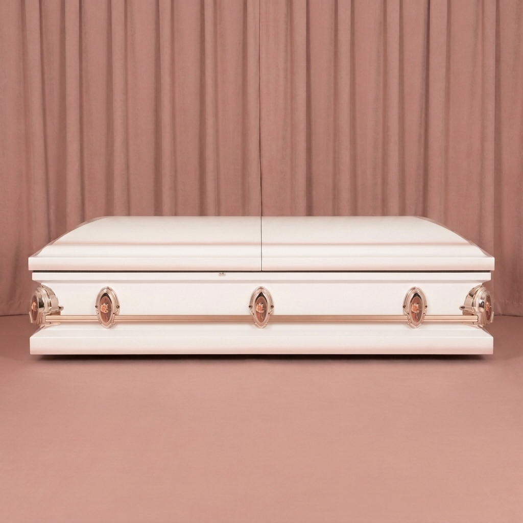 Homeward White & Pink Casket — view 4