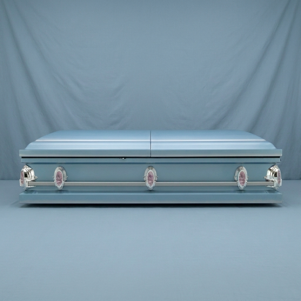 Homeward Powder Blue Casket — view 3