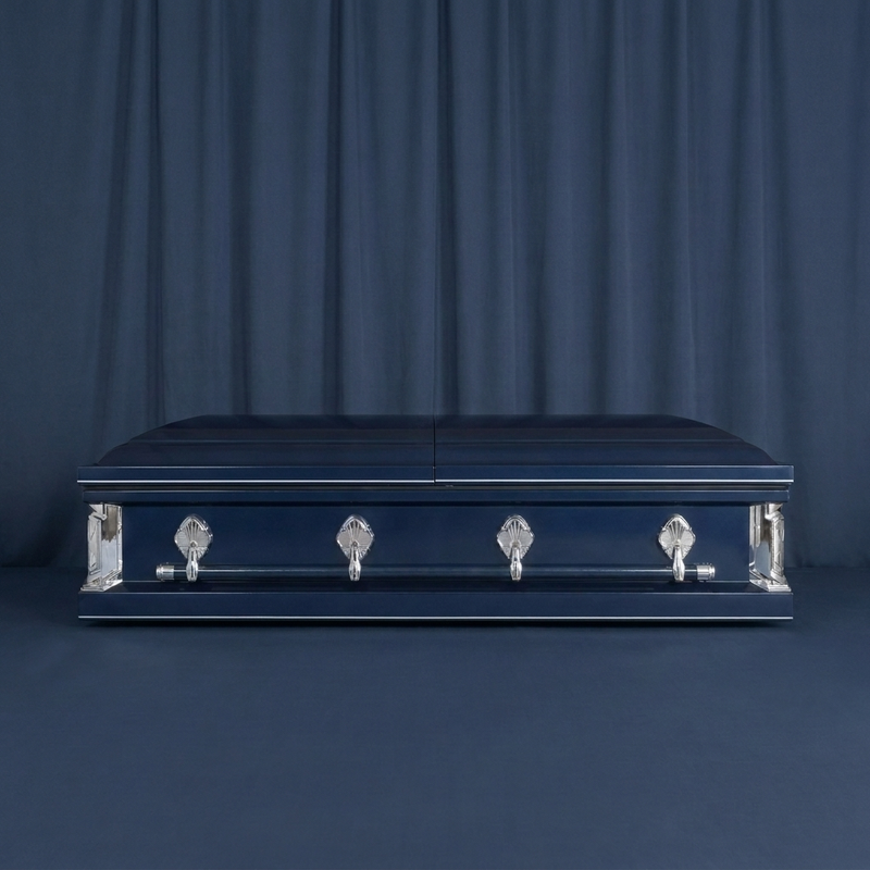 Concord Dark Blue Metallic Casket — view 2