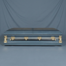 Artisan Gold & Spruce Casket — view 2