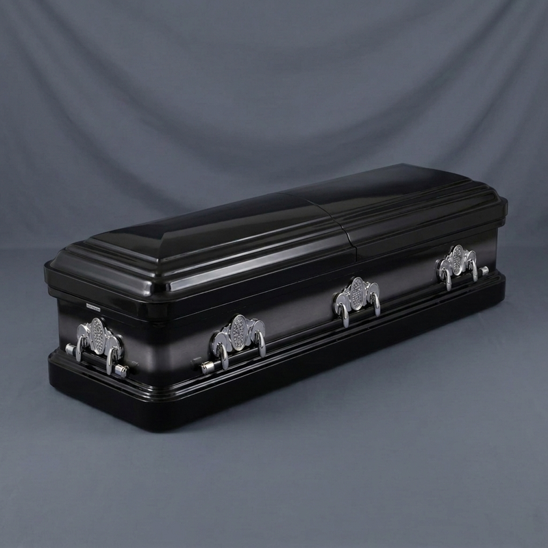 Ashford Natural & Black Casket — view 2