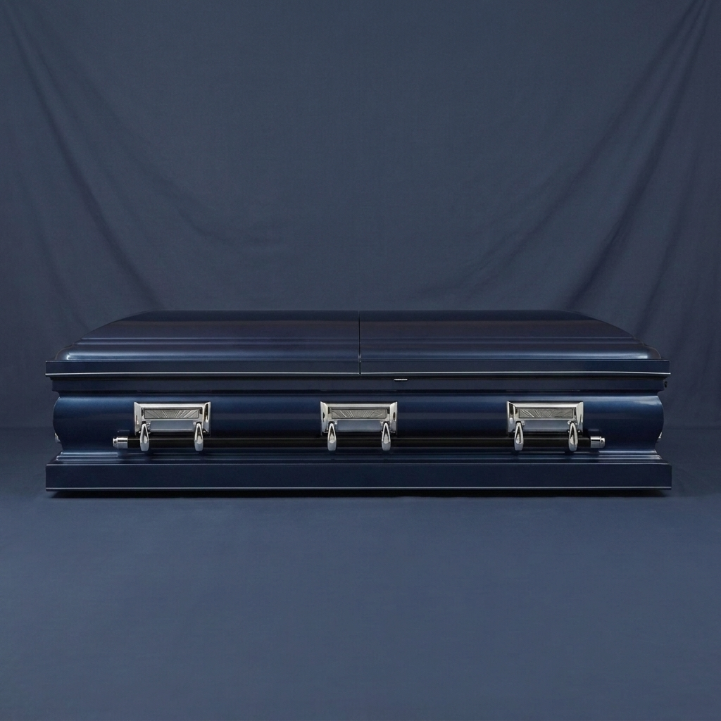Trellis Neo Blue Casket — view 3
