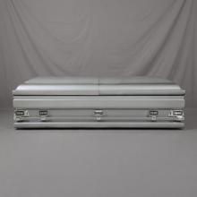 Grand Silver & Gunmetal Oversize Casket — view 3