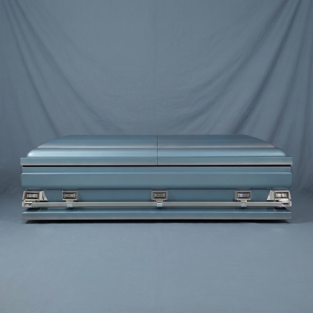 Grand Powder Blue Oversize Casket — view 2