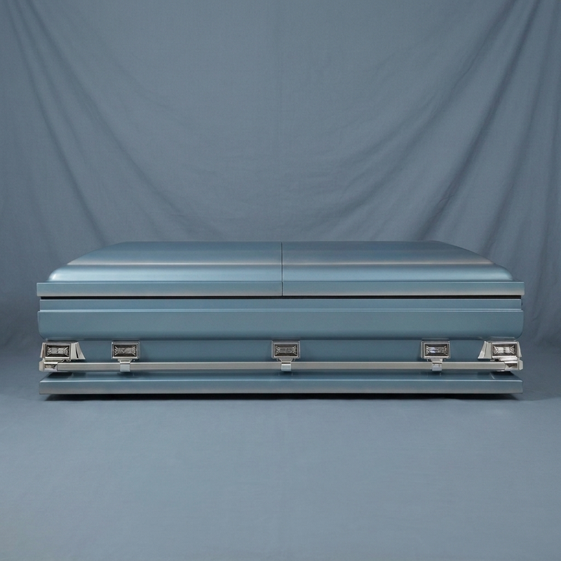 Grand Powder Blue Oversize Casket — view 2