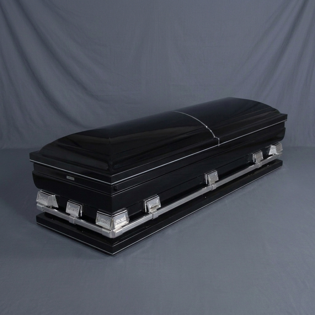 Grand Sparkle Black Oversize Casket — view 4