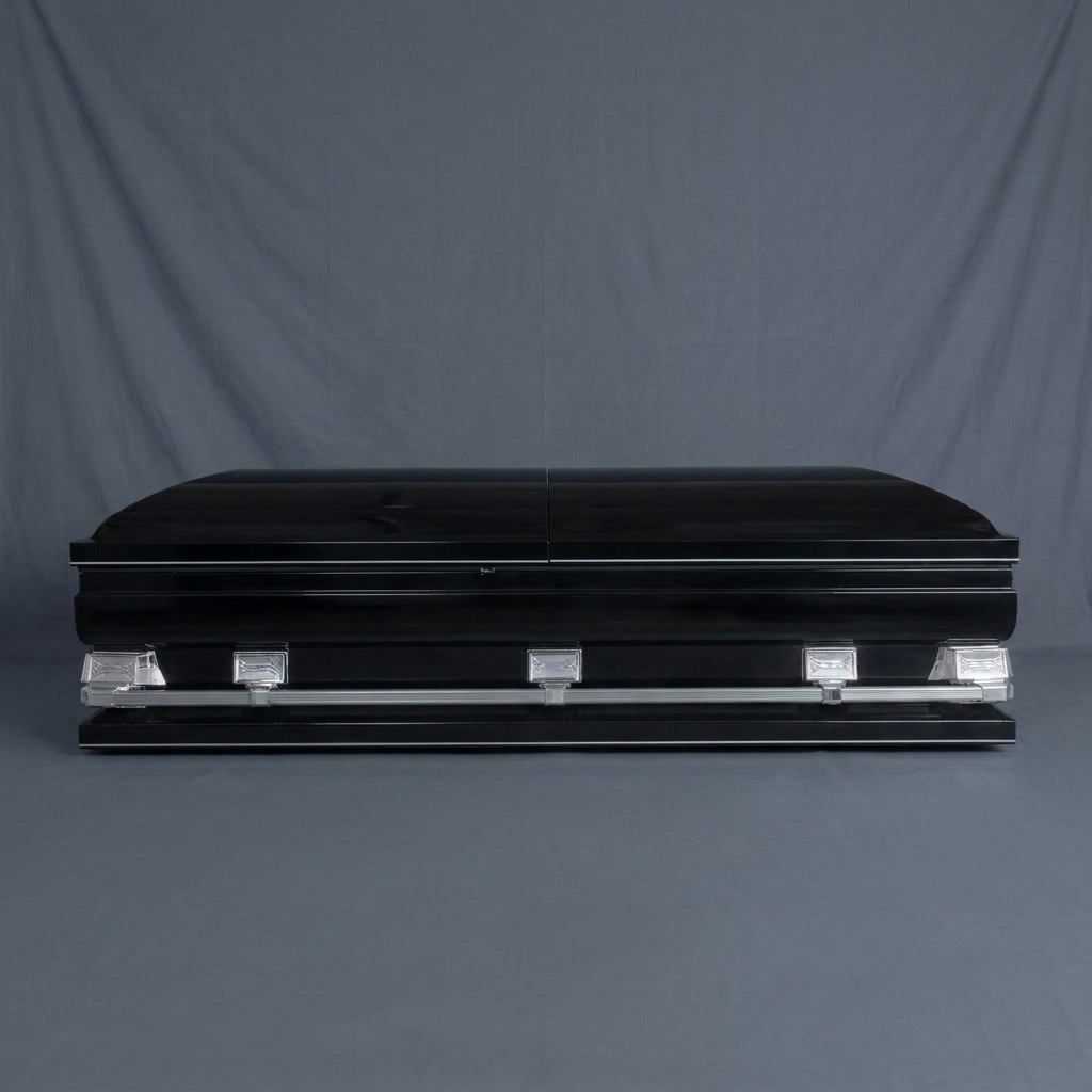 Grand Sparkle Black Oversize Casket — view 3