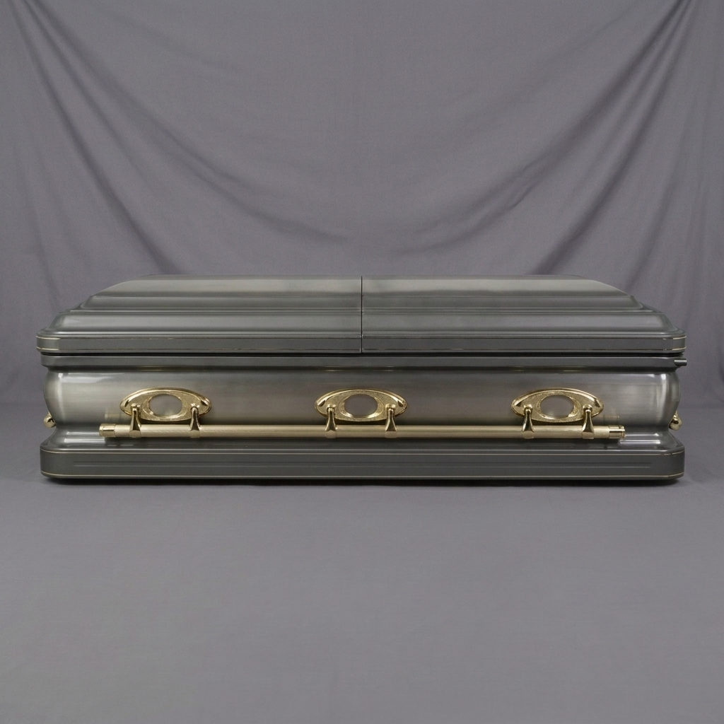 Premier Gunmetal Stainless Casket — view 3