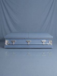 Angel Powder Blue Youth Casket — view 3